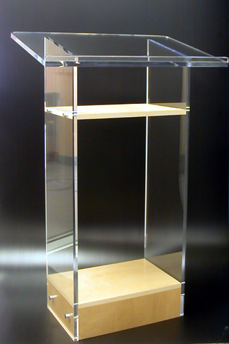 Plastic Podium with Wood