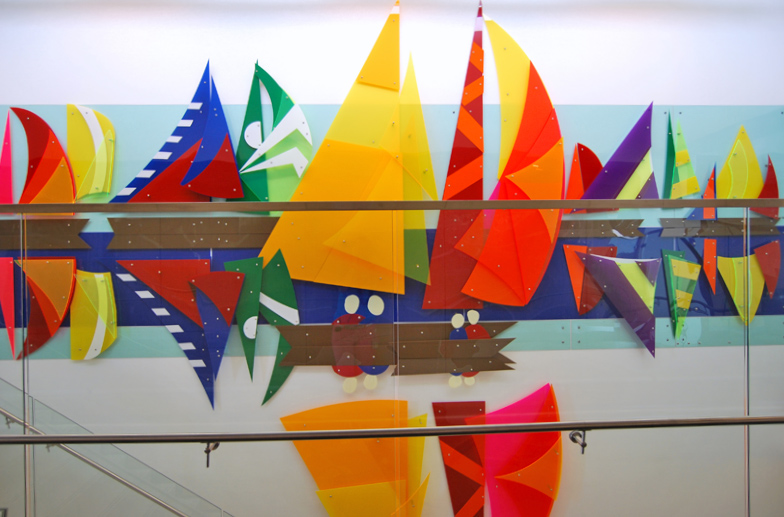 Colored Plexiglas Sailboats
