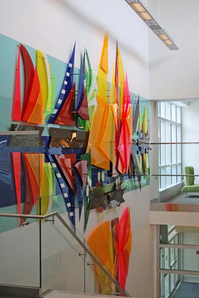 Colored Plexiglas Sailboats