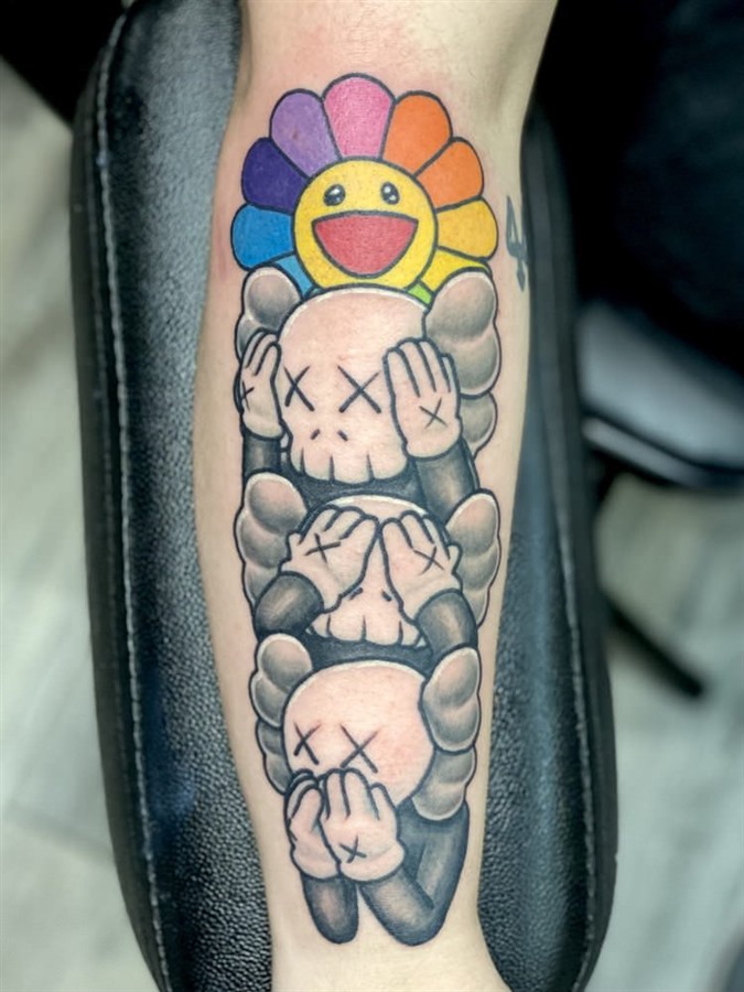 I swear Im going to get better at posting on here kaws freehand   kaws  tattoo  TikTok