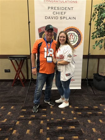 David Splain having a little tailgating fun at the Monday Incoming Presidents event