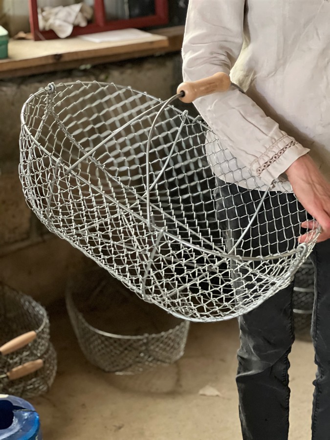 Galvanized Basket, Heavy-Duty Steel