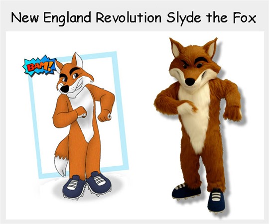 New England Revolution Mascot Slyde The Fox bobblehead no original