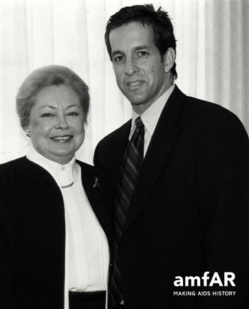 Dr. Mathilde Krim and amfAR Chairman Kenneth Cole