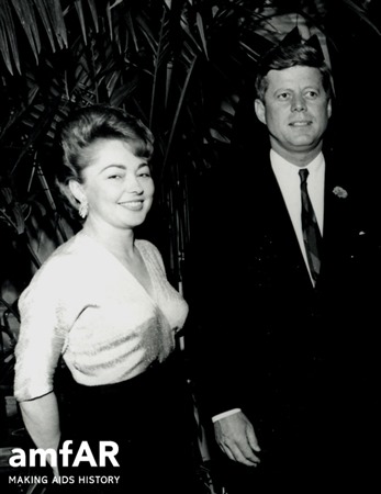 Dr. Mathilde Krim and President John F. Kennedy