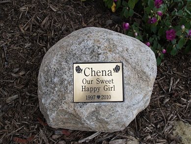 garden rock pet urns