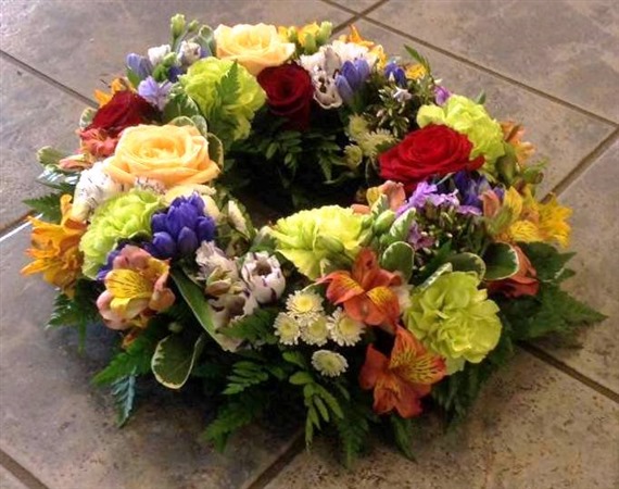 Wreath. Paved Modern Style . Colourful
