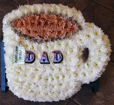 Custom Tribute. Cup of Tea, Mug of Tea, 2D funeral Tribute. DAD 