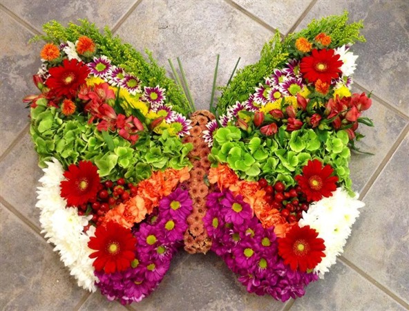 Custom Tribute. Butterfly 2ft. hydrangea, bright 