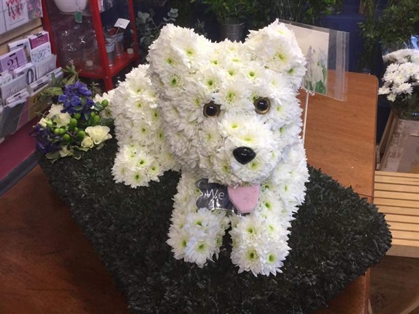 Custom Tribute. Dog, Terrier, 3D tribute. White terrier, pet.