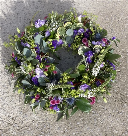 Wreath.14 inch, wild and natural