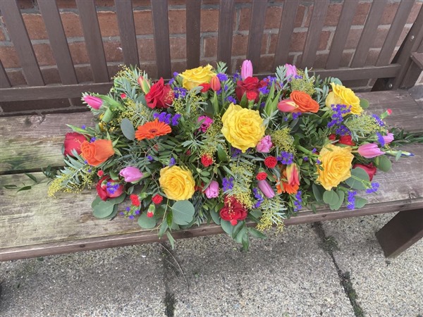 Casket Spray. Bright, Spring, 3ft