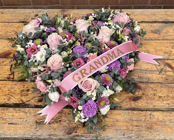 Heart. Closed pink and lilac