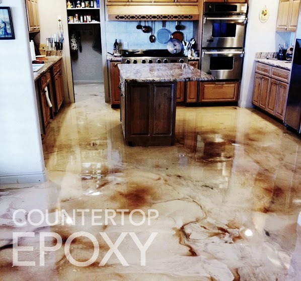 Brown White Marble Floor Countertop Epoxy 